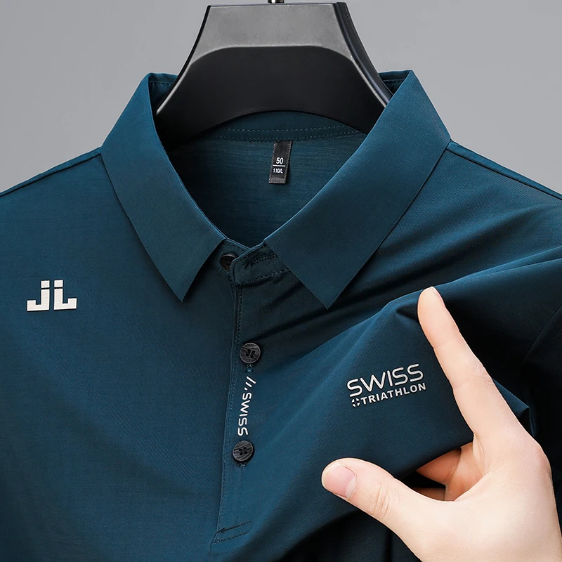 New Men's Business Casual Shor - Polo Shirt Pique บทวิจารณ์และราคา