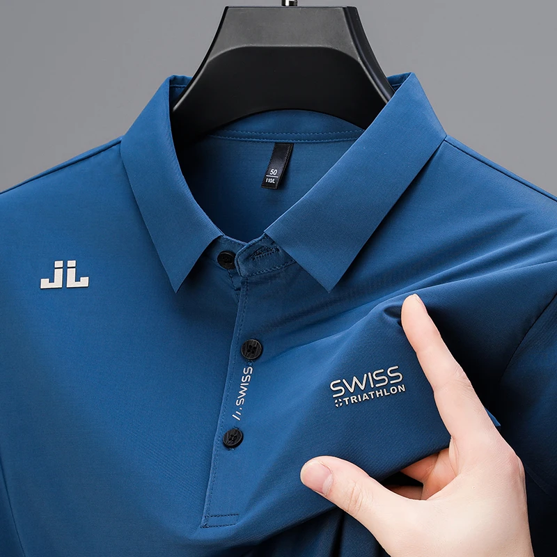 New Men's Business Casual Shor - Polo Shirt Pique บทวิจารณ์และราคา