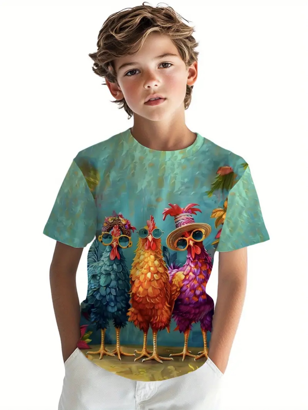 Kids' Tropical Macaw Parrots B - Tee Graphic Print บทวิจารณ์และราคา
