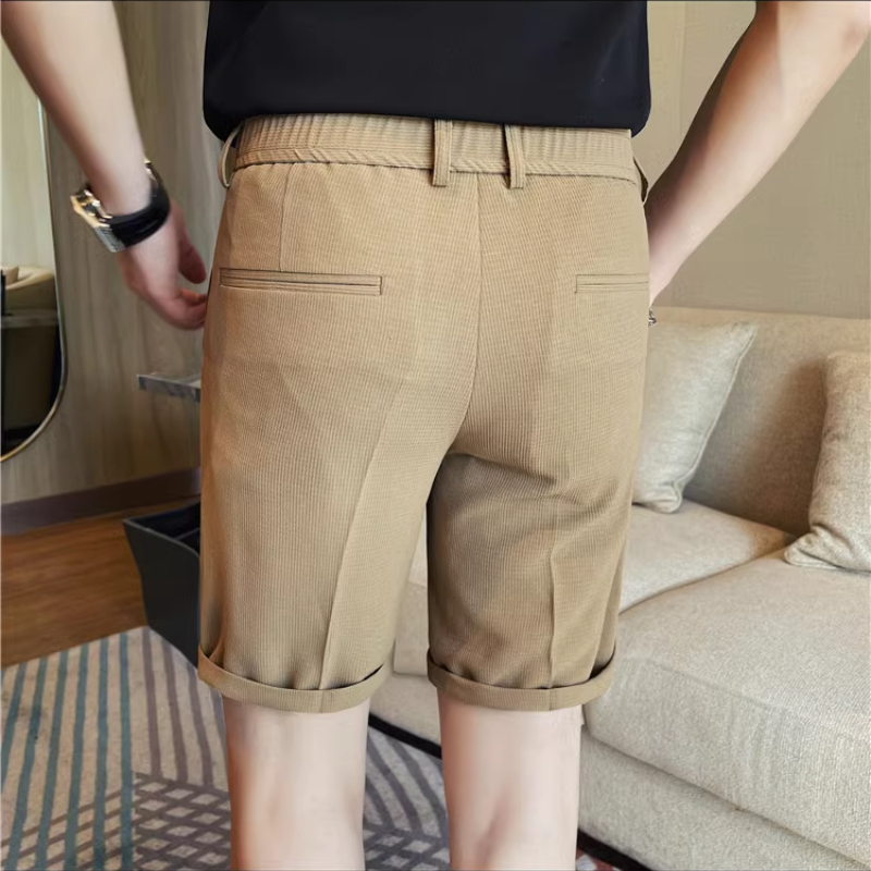 Men's Elastic Waist Summer Sho - Shorts Chino Slim บทวิจารณ์และราคา
