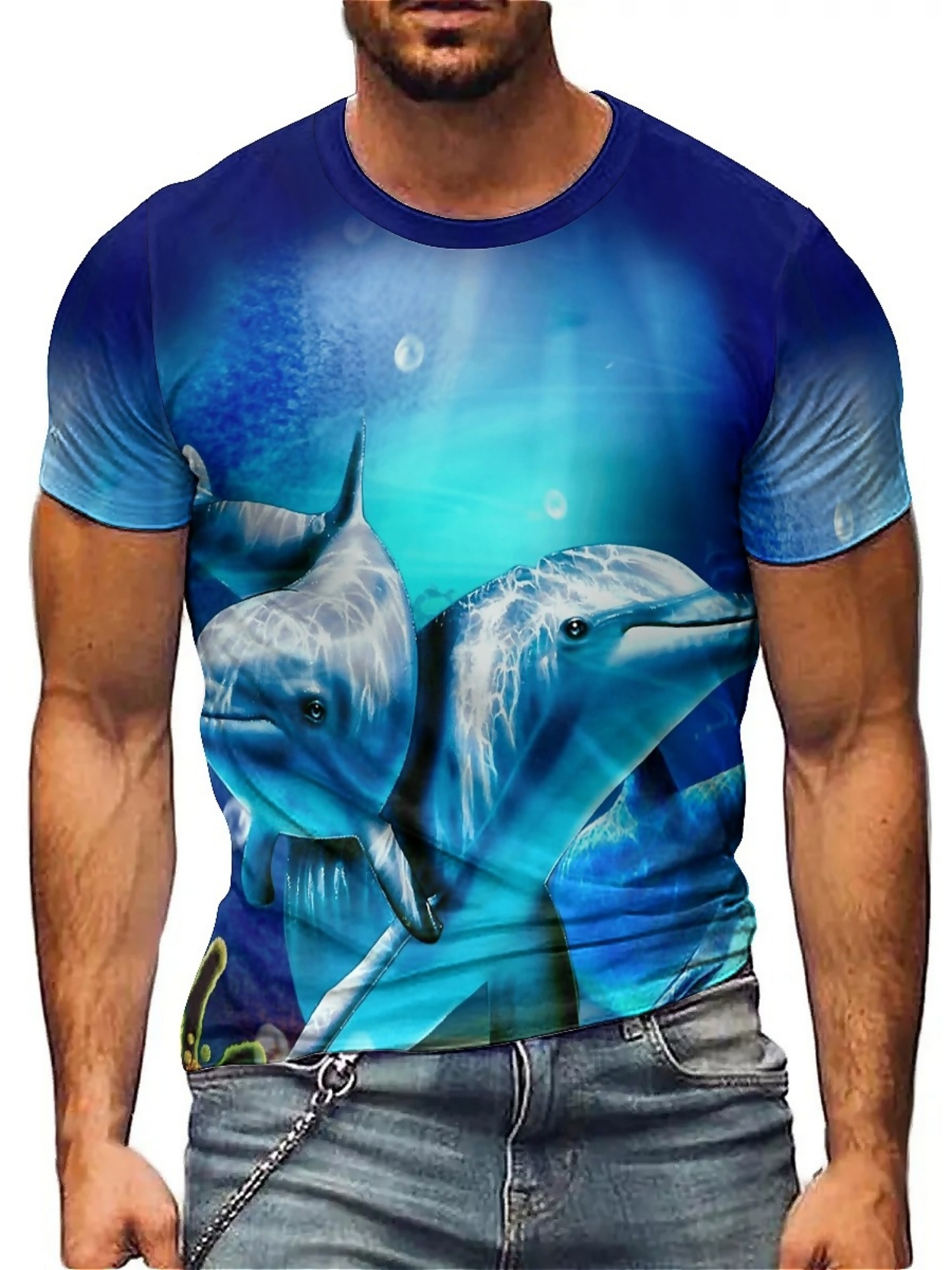 Men'S Ocean Animal Dolphin Pri - Tee Graphic Print บทวิจารณ์และราคา