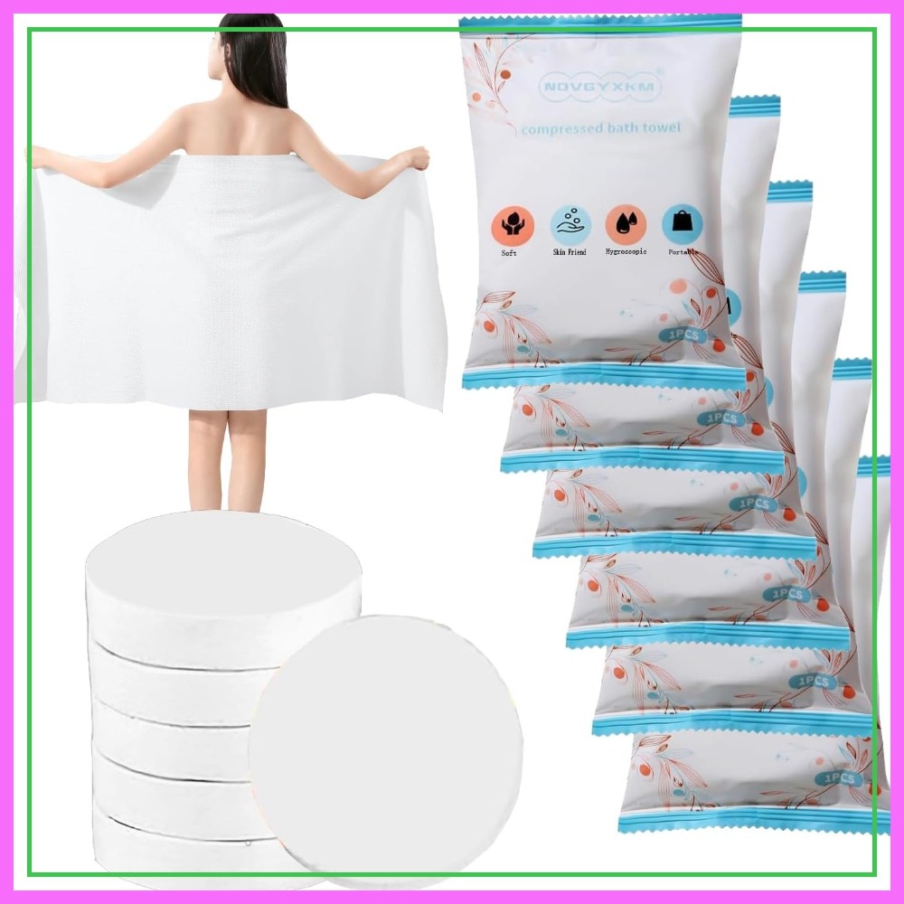6 Packs Large Compressed Towel - Beach Towel Large บทวิจารณ์และราคา