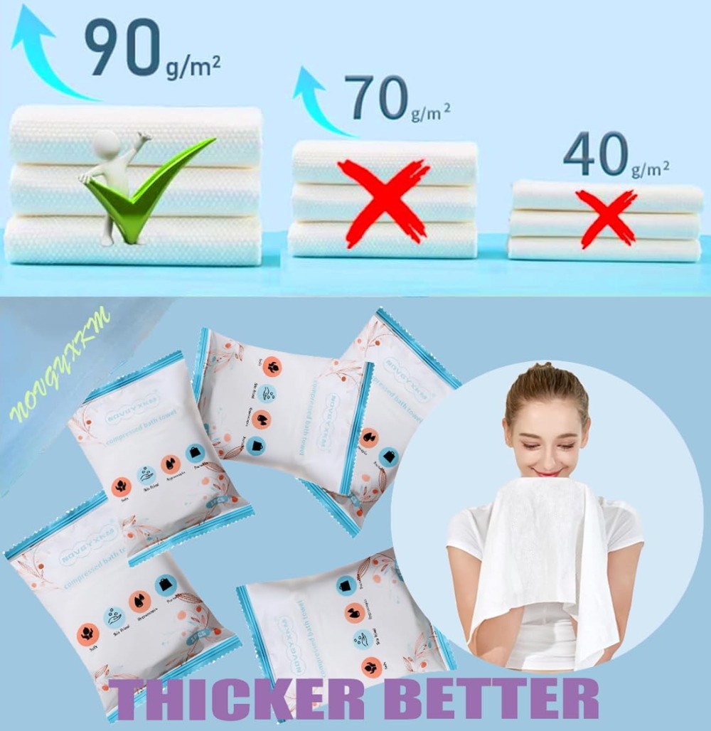 6 Packs Large Compressed Towel - Beach Towel Large บทวิจารณ์และราคา