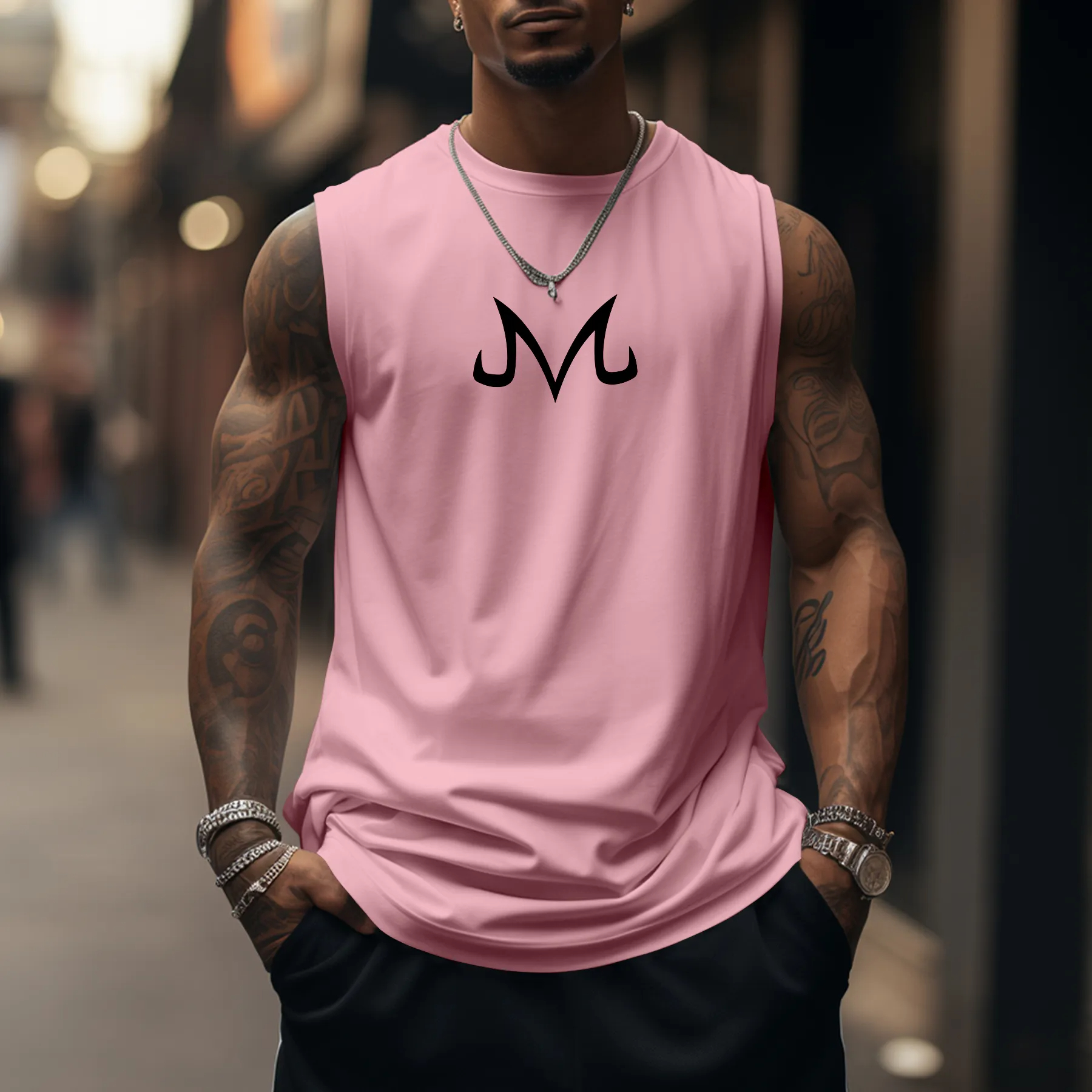 Majin Buu Dragon Ball Anime Pr - Tank Top Muscle บทวิจารณ์และราคา