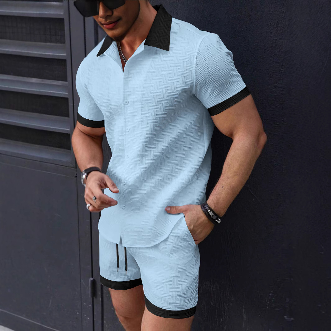 Matching Sets Trend Men Suit   - Short Linen Drawstring บทวิจารณ์และราคา