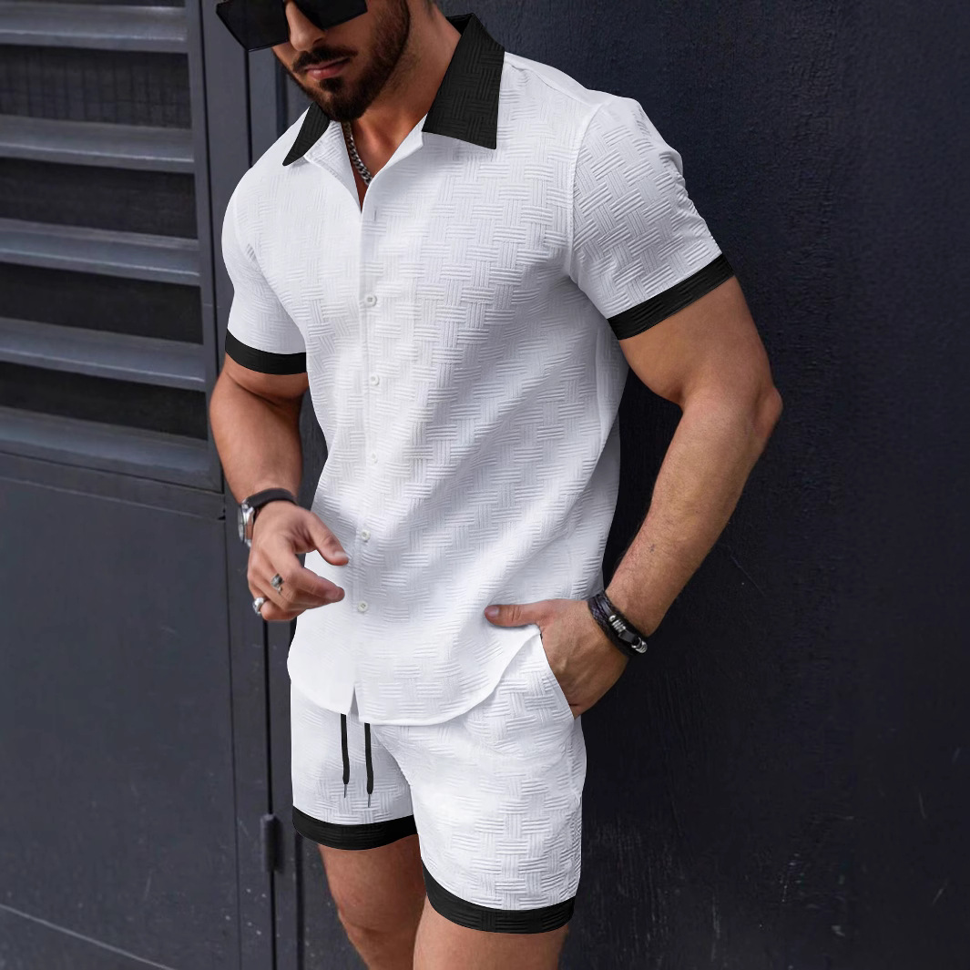 Matching Sets Trend Men Suit   - Short Linen Drawstring บทวิจารณ์และราคา