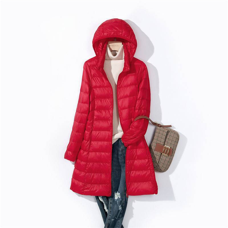 Women Long Puffer Jackets 2024 - Packable Hat Nylon บทวิจารณ์และราคา