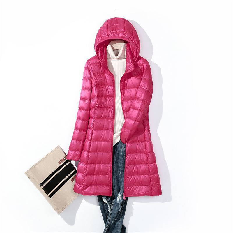 Women Long Puffer Jackets 2024 - Packable Hat Nylon บทวิจารณ์และราคา