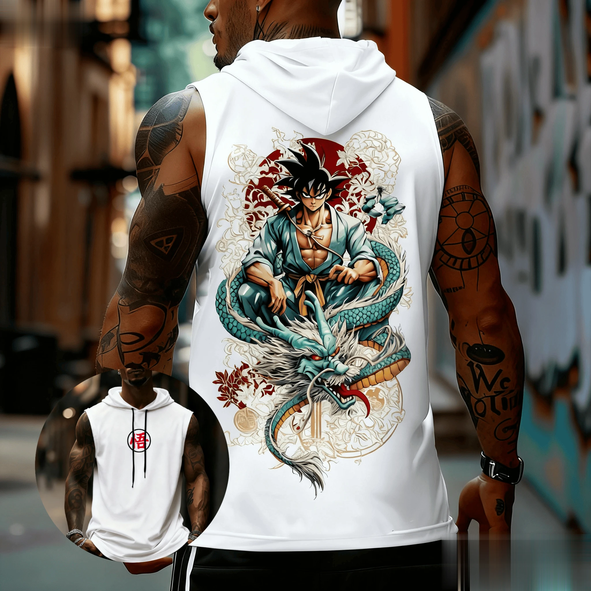 Dragon Ball Goku Anime Men Tan - Tank Top Muscle บทวิจารณ์และราคา