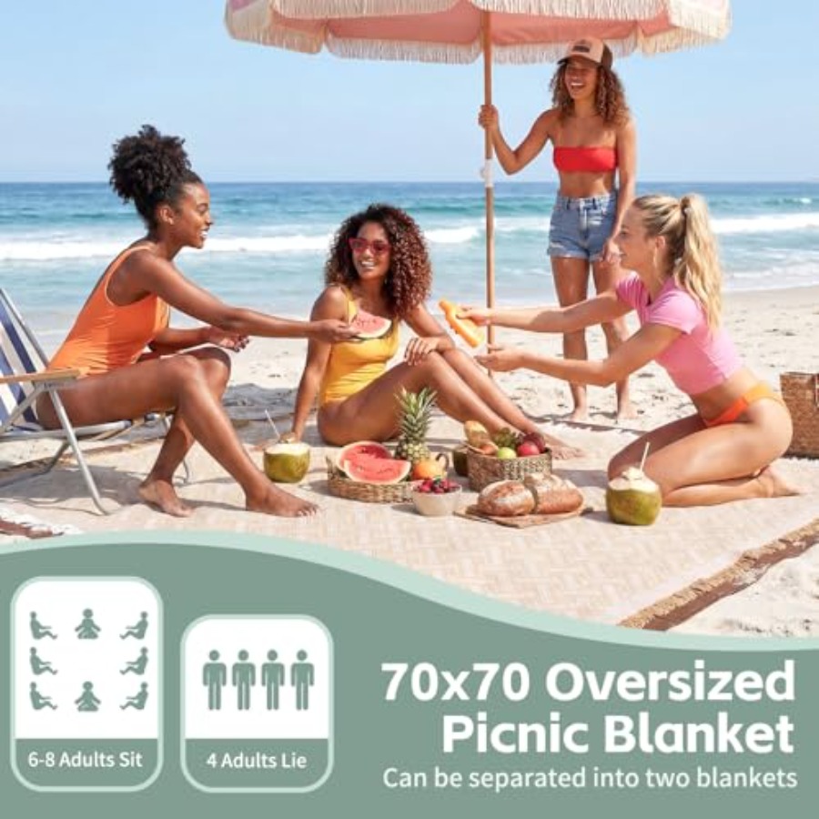2 in 1 Extra Large Boho Beach  - Beach Towel Large บทวิจารณ์และราคา