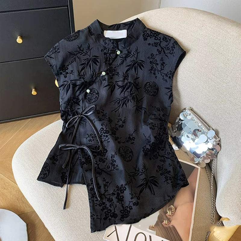 Retro Thin Shirt New Chinese S - Shirt Camp Collar บทวิจารณ์และราคา