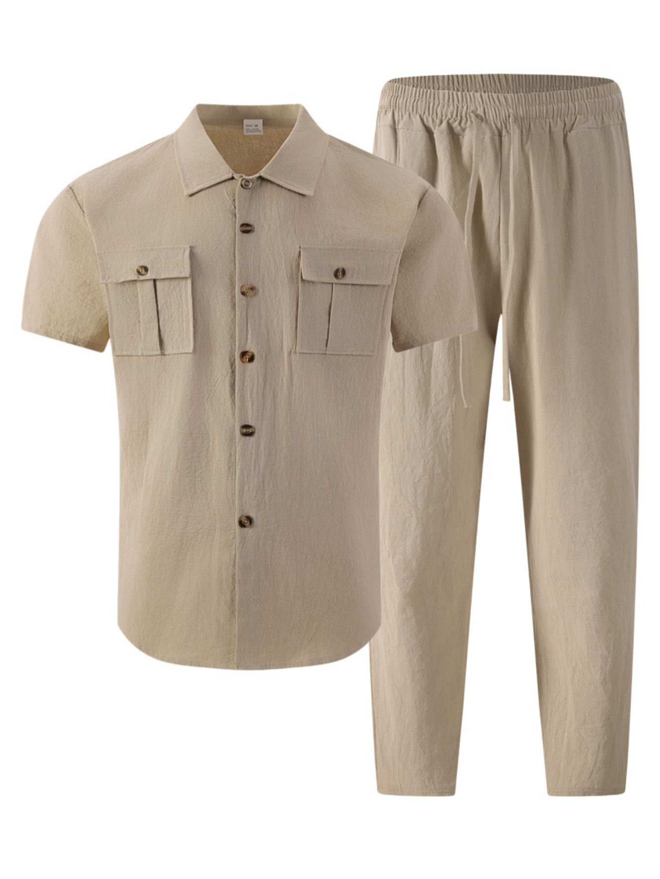 2026 Men's Cotton Linen Short  - Short Linen Drawstring บทวิจารณ์และราคา