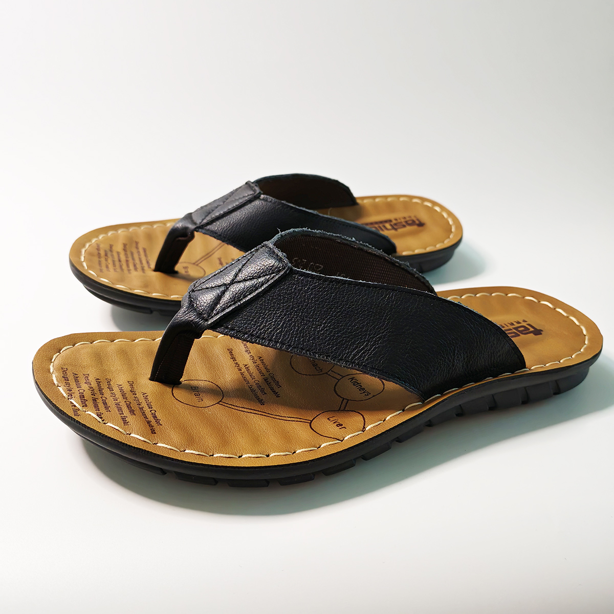 Summer Shoes Men Slippers Genu - Flip Flop Leather Men บทวิจารณ์และราคา