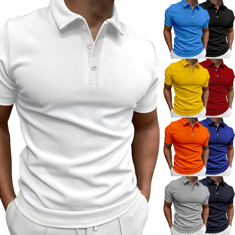 Casual Slim Fit Shirt Short Sl - Polo Shirt Pique บทวิจารณ์และราคา