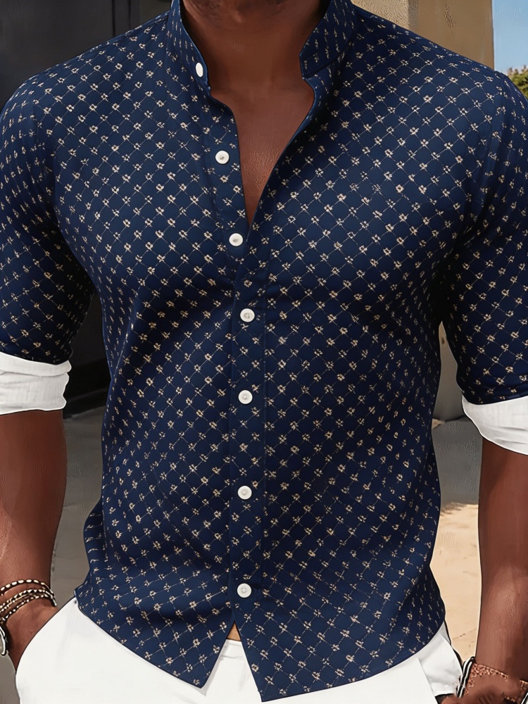 Mens Stylish Slim Fit Shirt Na - Resort Shirt Floral บทวิจารณ์และราคา