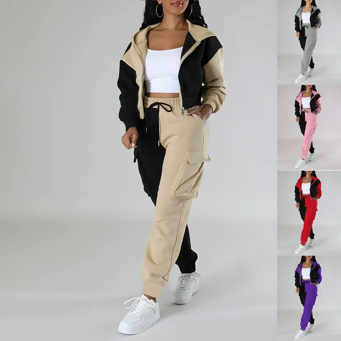 Women Loose Autumn Winter Two  - Short Linen Drawstring บทวิจารณ์และราคา