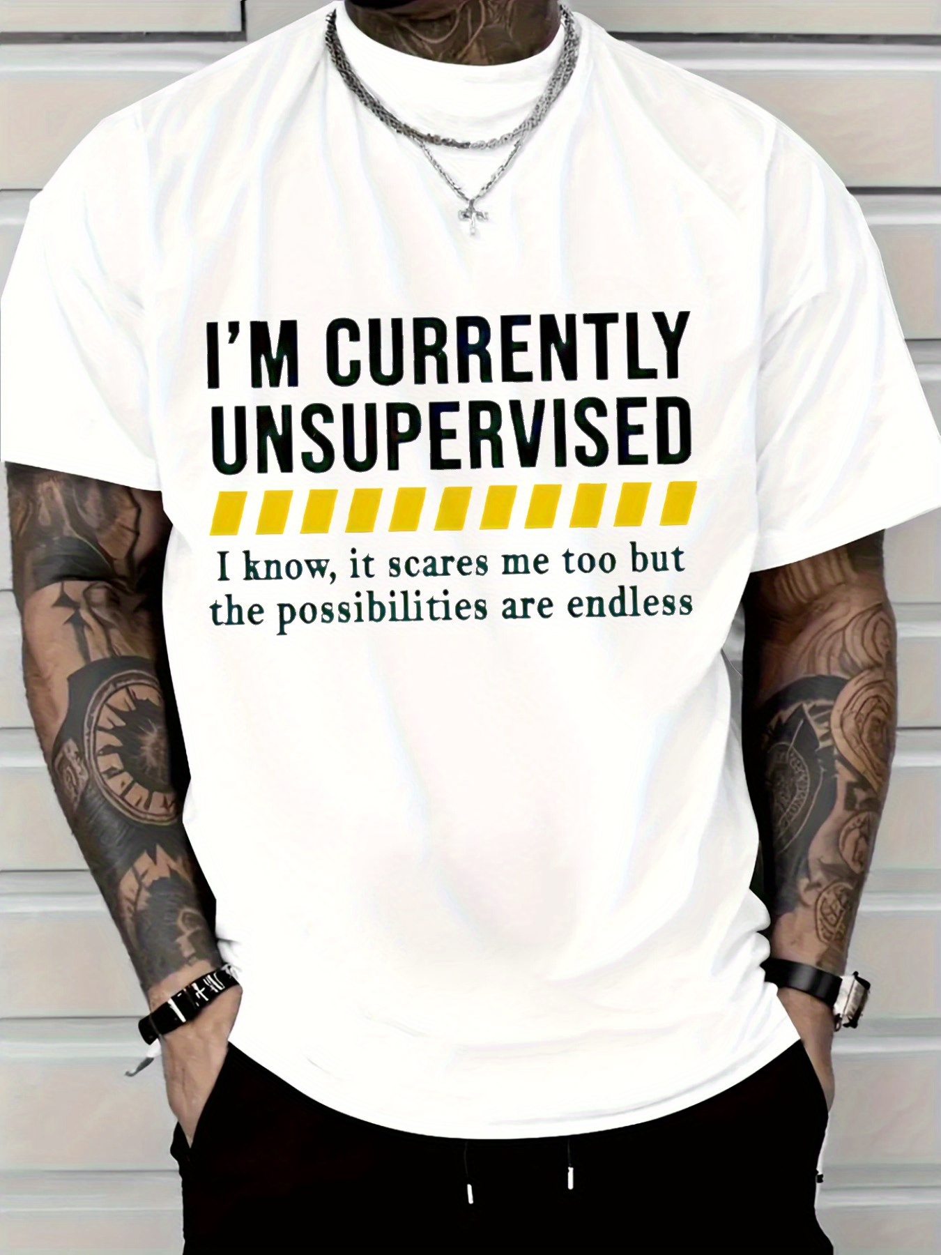 New Men's Casual Cotton T-Shir - Tee Graphic Print บทวิจารณ์และราคา