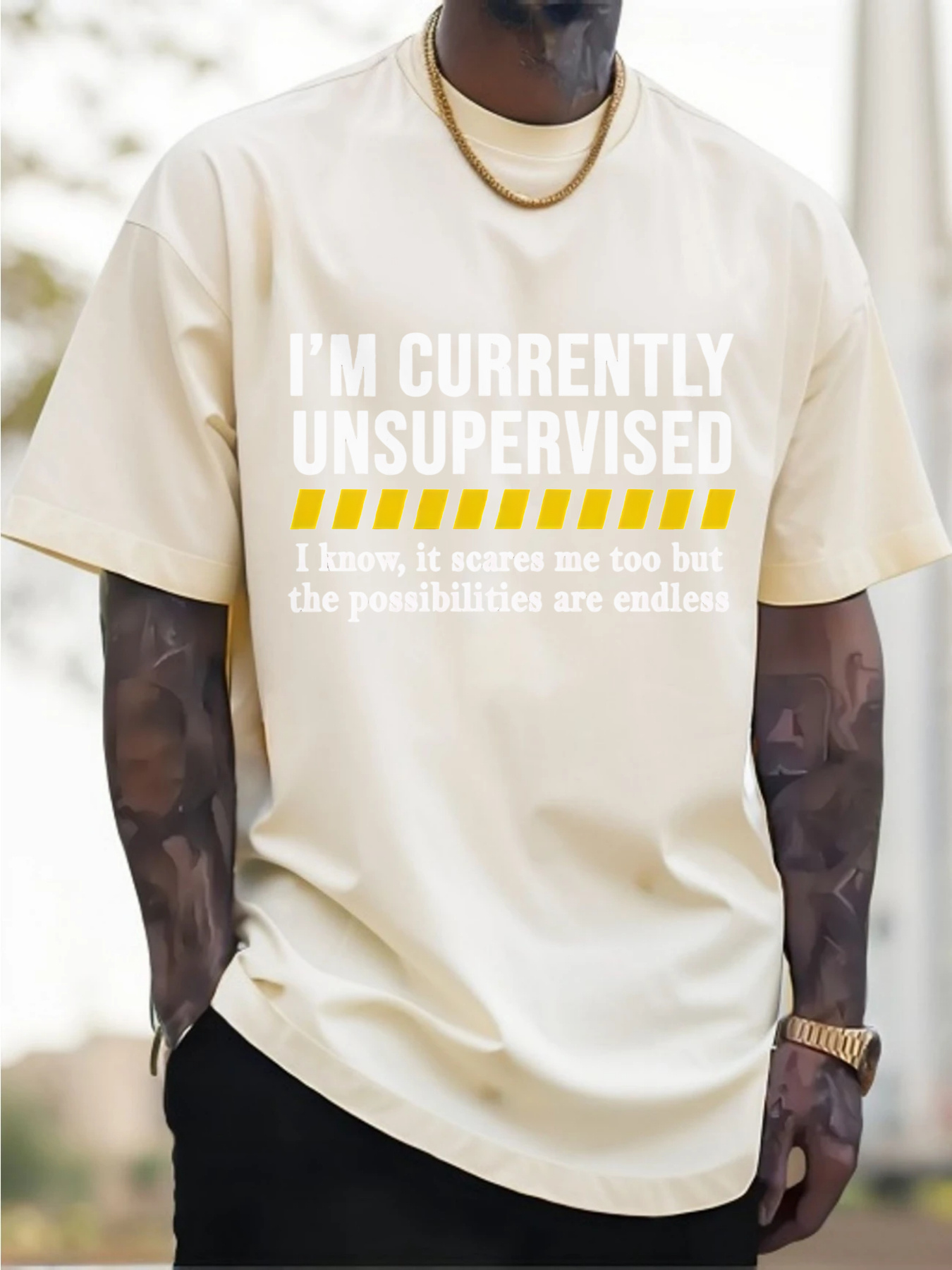 New Men's Casual Cotton T-Shir - Tee Graphic Print บทวิจารณ์และราคา