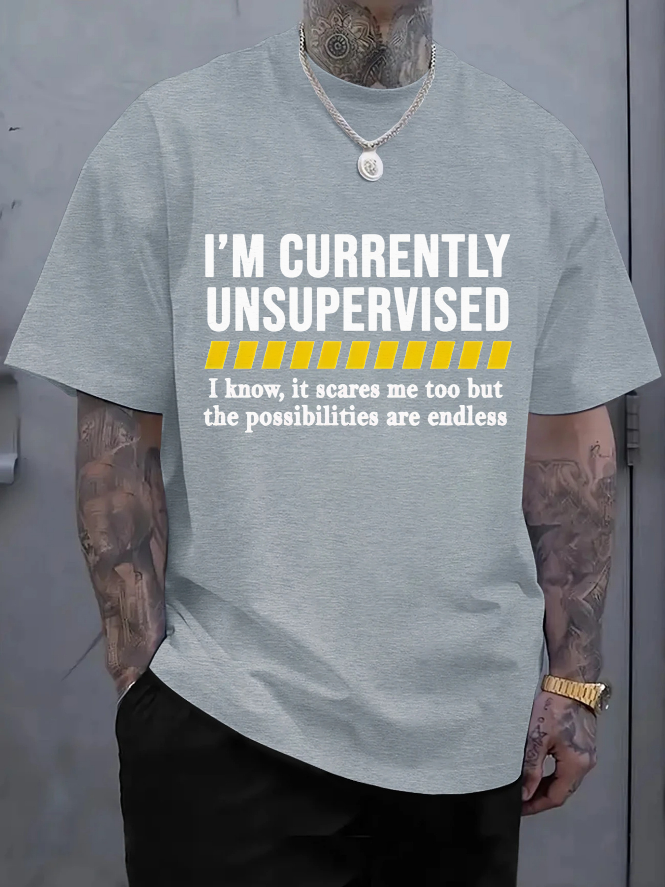 New Men's Casual Cotton T-Shir - Tee Graphic Print บทวิจารณ์และราคา