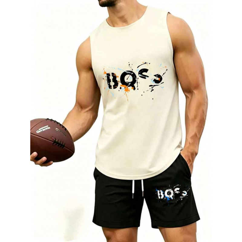Men's  Graffiti Letter Print 2 - Tank Top Muscle บทวิจารณ์และราคา