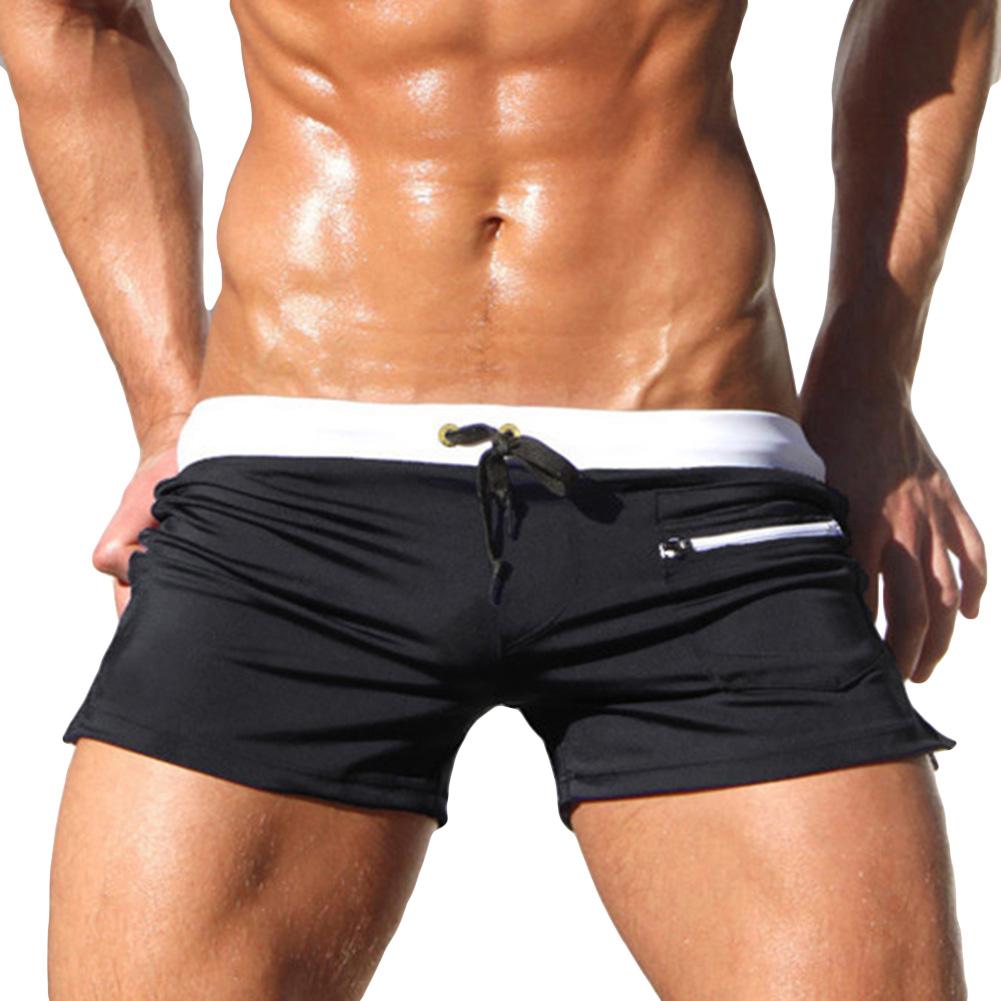 Men Solid Color Swimming Trunk - Trunks Board Surf บทวิจารณ์และราคา
