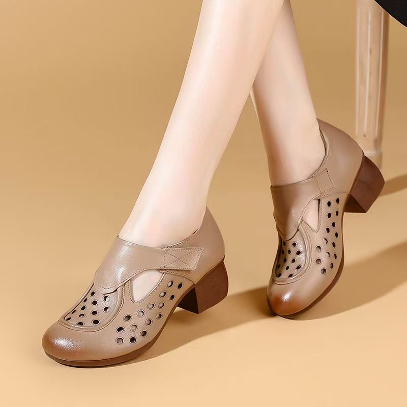Women's Summer New Leather Hol - Casual Sandal Leather บทวิจารณ์และราคา