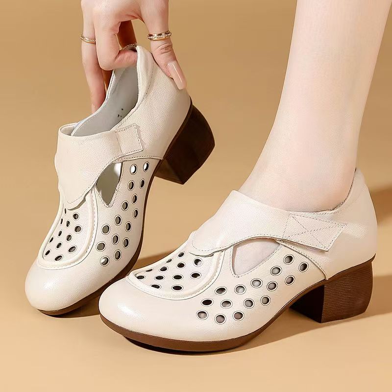 Women's Summer New Leather Hol - Casual Sandal Leather บทวิจารณ์และราคา