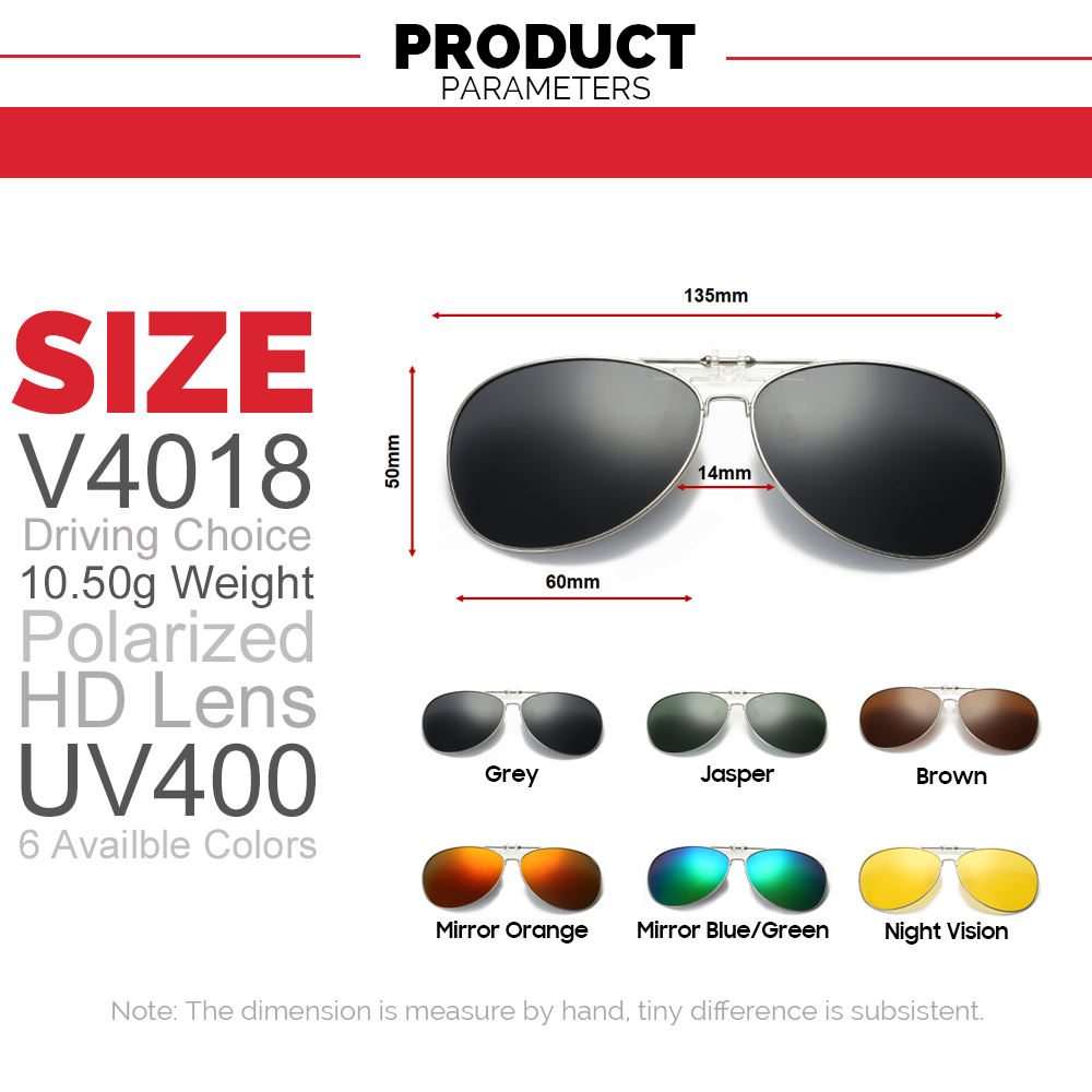 Oversized Pilot Clip on Sungla - Sunglasses Aviator Polarized บทวิจารณ์และราคา