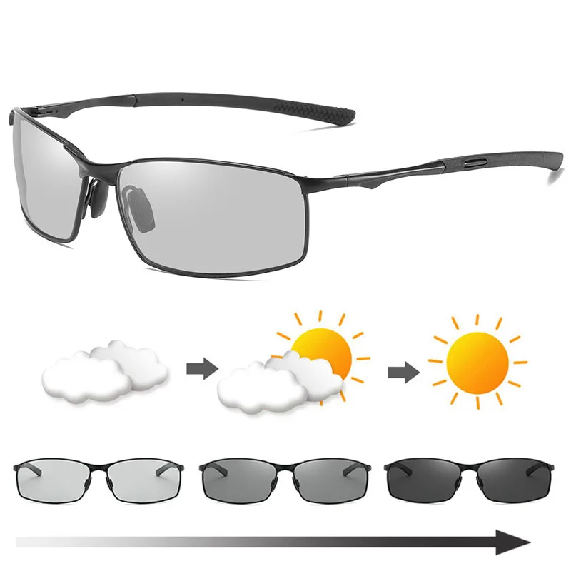 Photochromic Men Polarized Sun - Sunglasses Aviator Polarized บทวิจารณ์และราคา