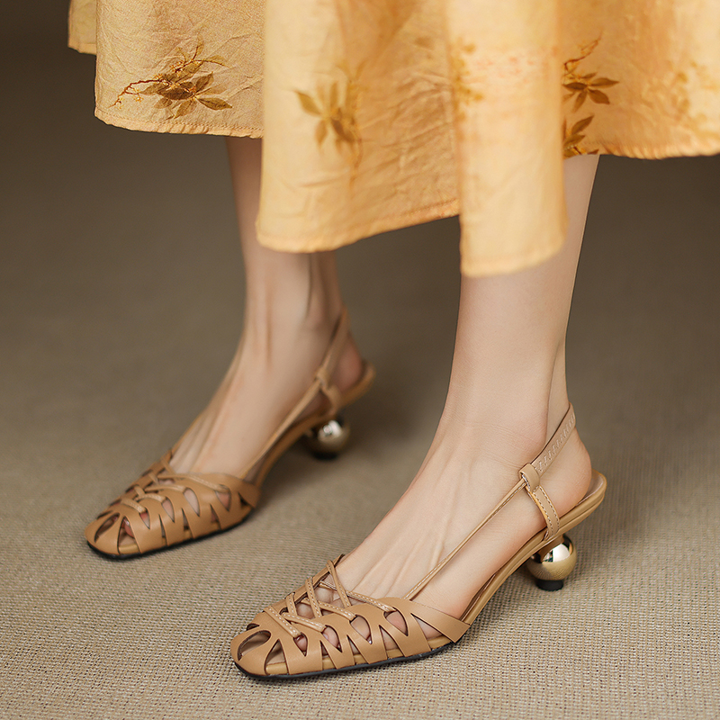 2026 Summer Designer High Heel - Casual Sandal Leather บทวิจารณ์และราคา