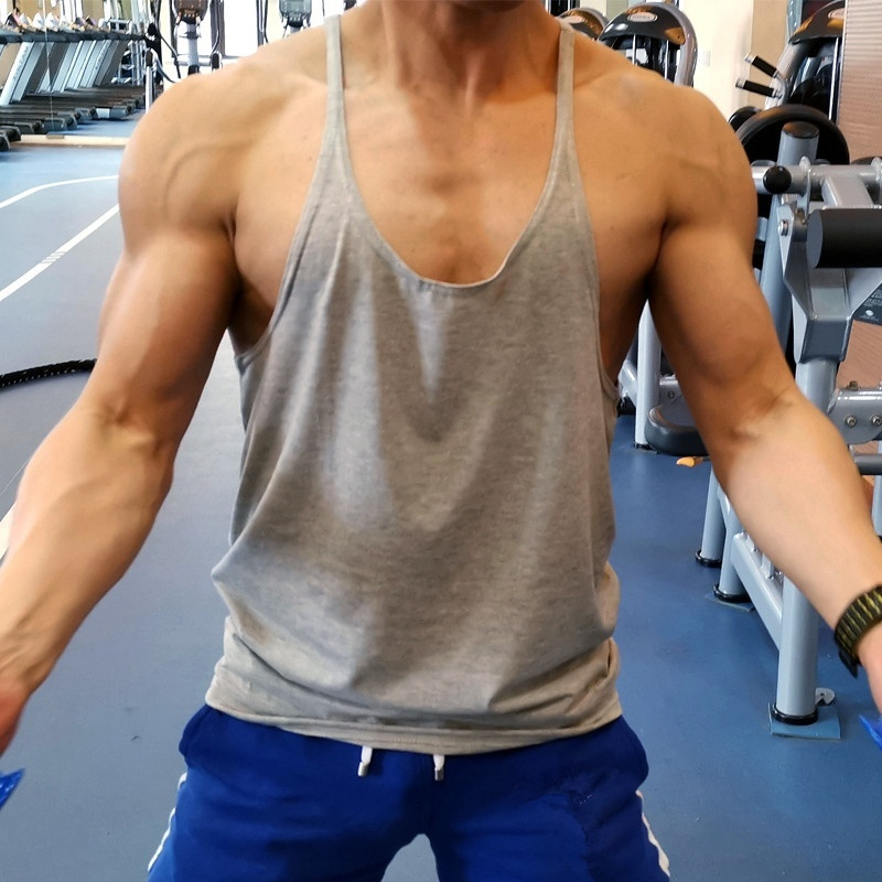Men's Gym Workout Bodybuilding - Tank Top Muscle บทวิจารณ์และราคา