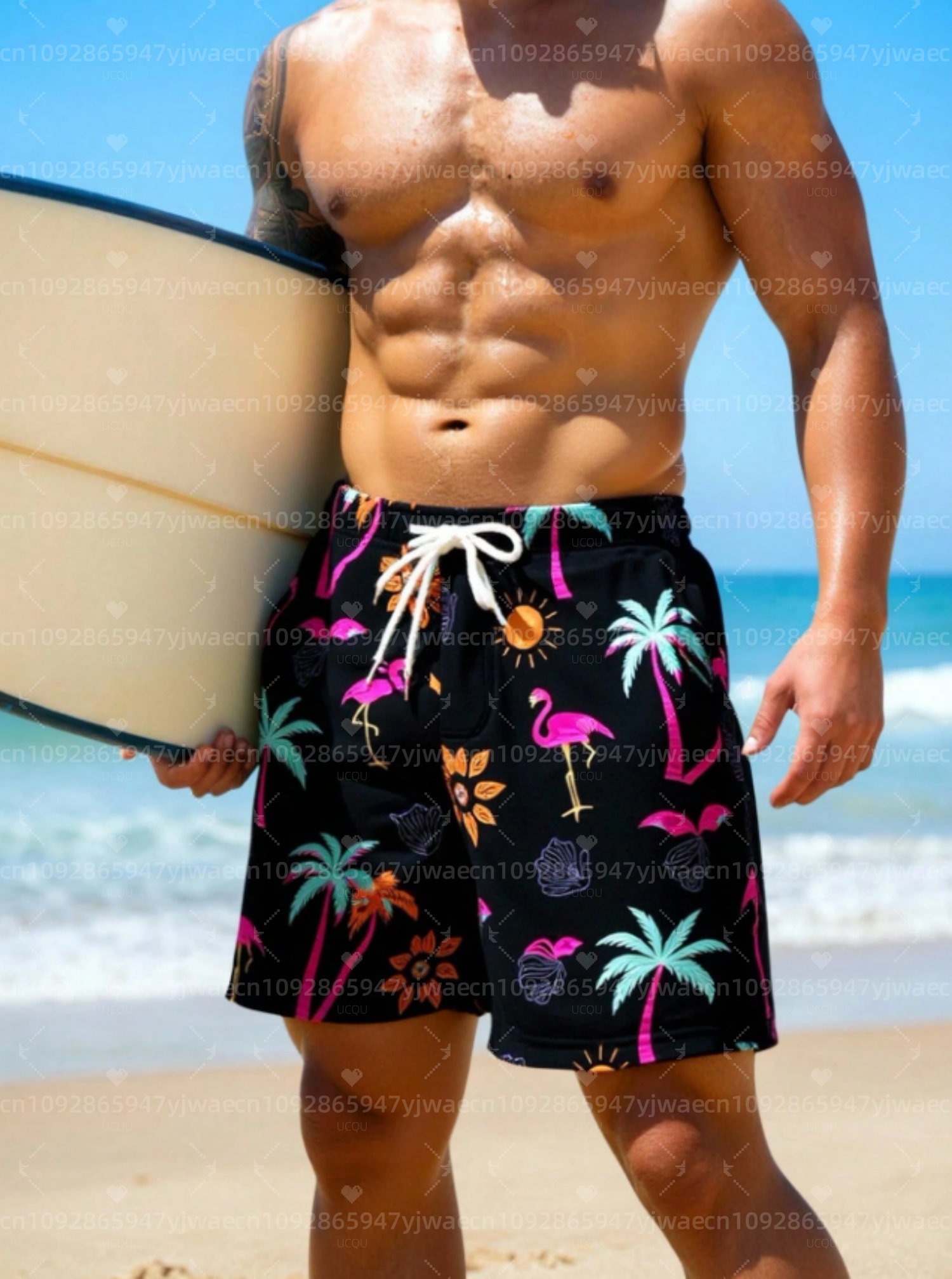 Summer Men Board Surf Shorts H - Trunks Board Surf บทวิจารณ์และราคา