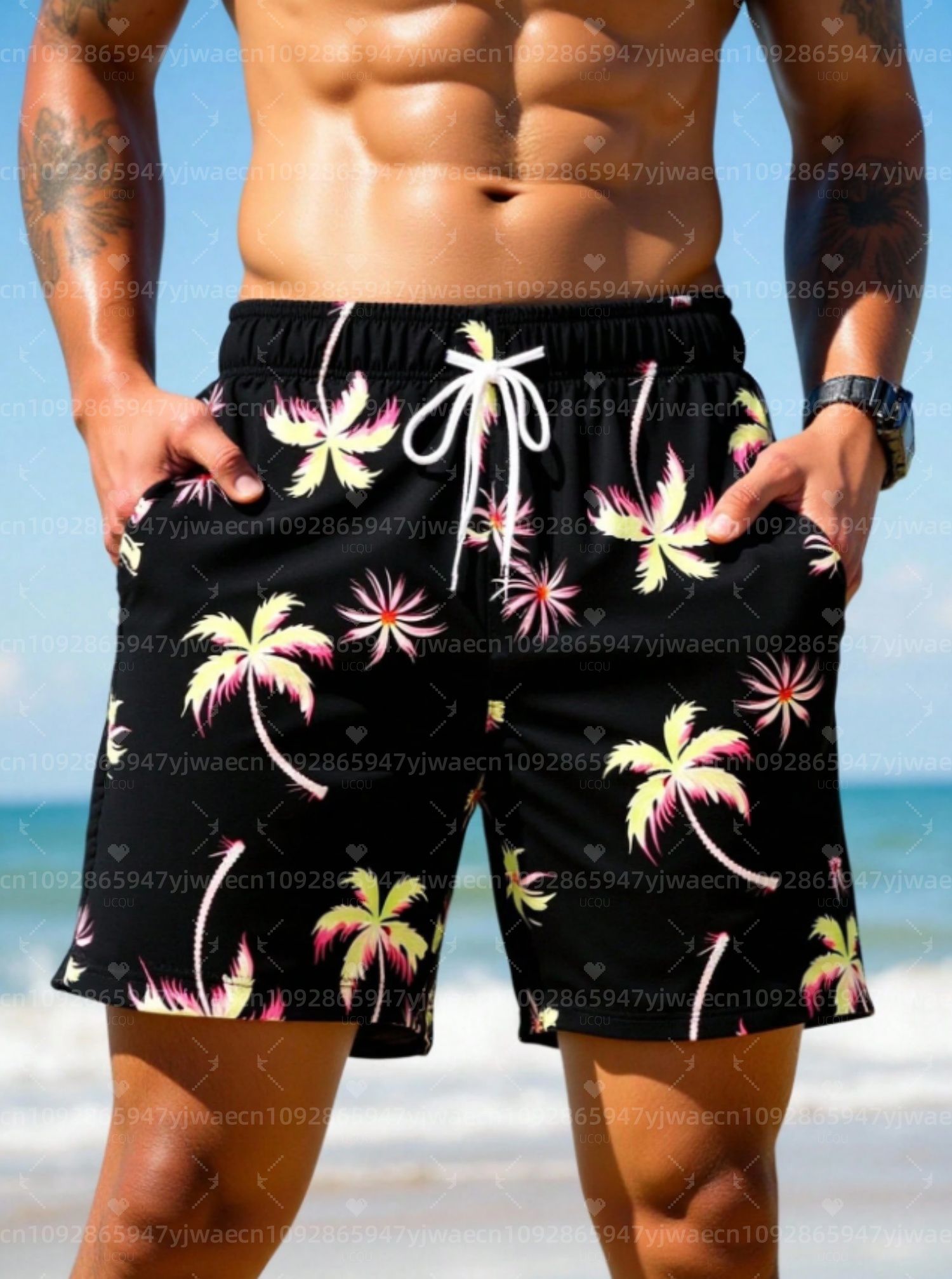 Summer Men Board Surf Shorts H - Trunks Board Surf บทวิจารณ์และราคา