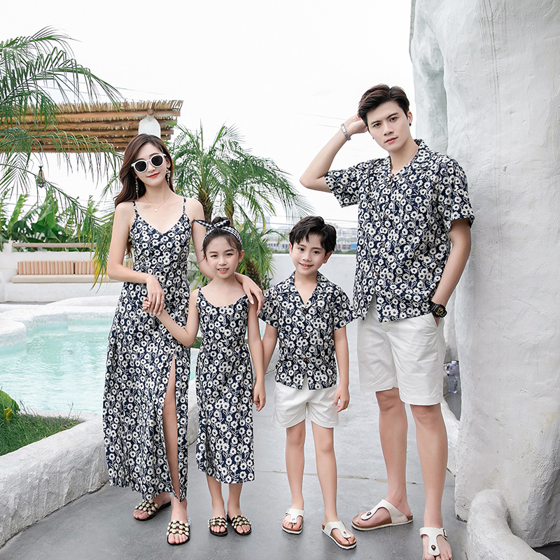Family Matching Outfit Floral  - Resort Shirt Floral บทวิจารณ์และราคา