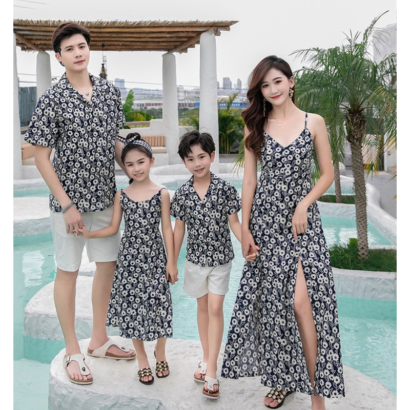 Family Matching Outfit Floral  - Resort Shirt Floral บทวิจารณ์และราคา