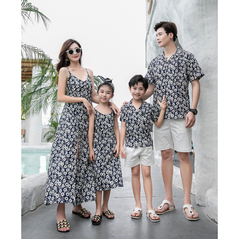Family Matching Outfit Floral  - Resort Shirt Floral บทวิจารณ์และราคา