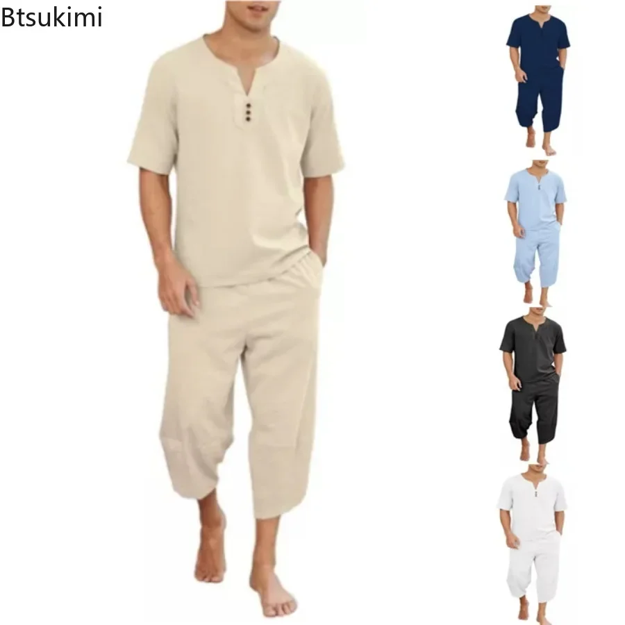 2026 Men's Hip Hop Cotton Line - Short Linen Drawstring บทวิจารณ์และราคา