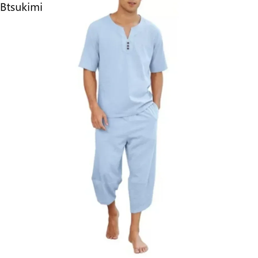 2026 Men's Hip Hop Cotton Line - Short Linen Drawstring บทวิจารณ์และราคา