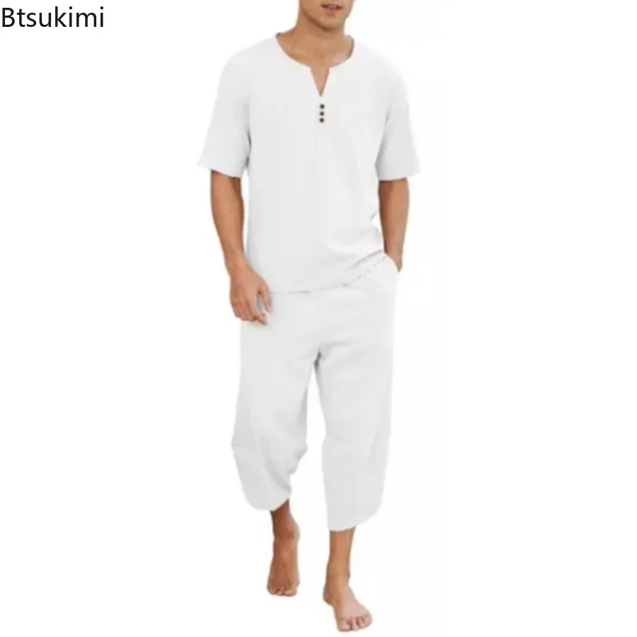 2026 Men's Hip Hop Cotton Line - Short Linen Drawstring บทวิจารณ์และราคา