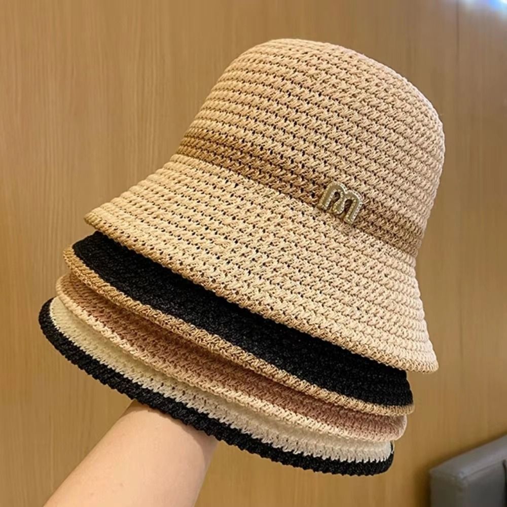 Elegant Bow Fisherman Hat Fold - Bucket Hat Straw บทวิจารณ์และราคา