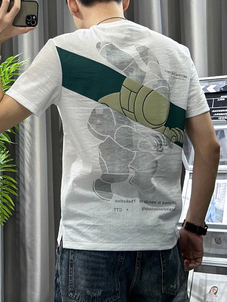 Male Tees Shirts White Linen T - Short Linen Drawstring บทวิจารณ์และราคา