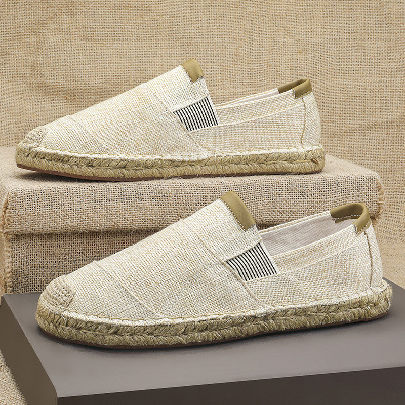 2025New Men Linen Casual Shoes - Espadrille Slip On บทวิจารณ์และราคา