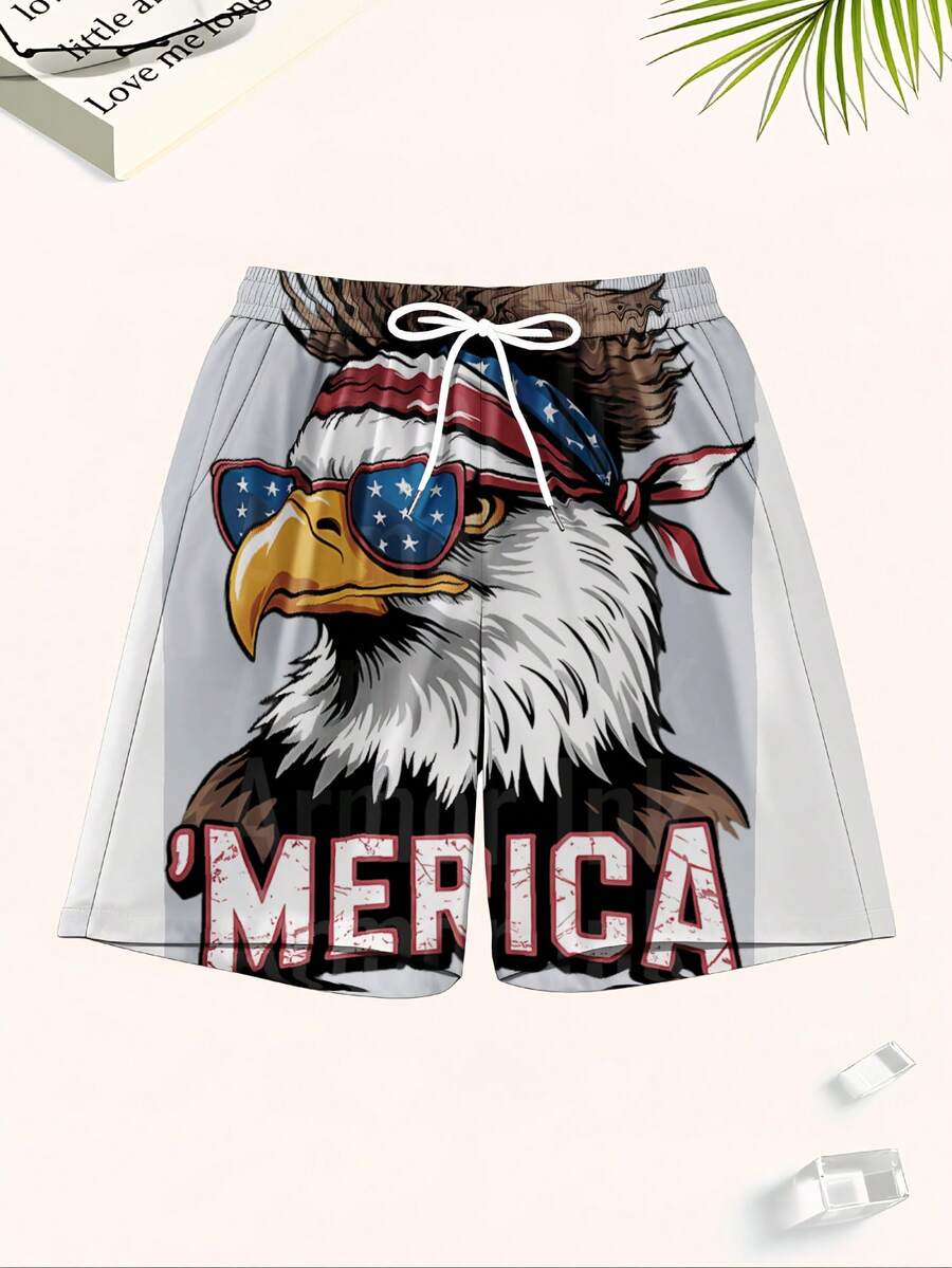 Patriotic Mens Swim Trunks Wit - Swim Trunk Quick Dry บทวิจารณ์และราคา