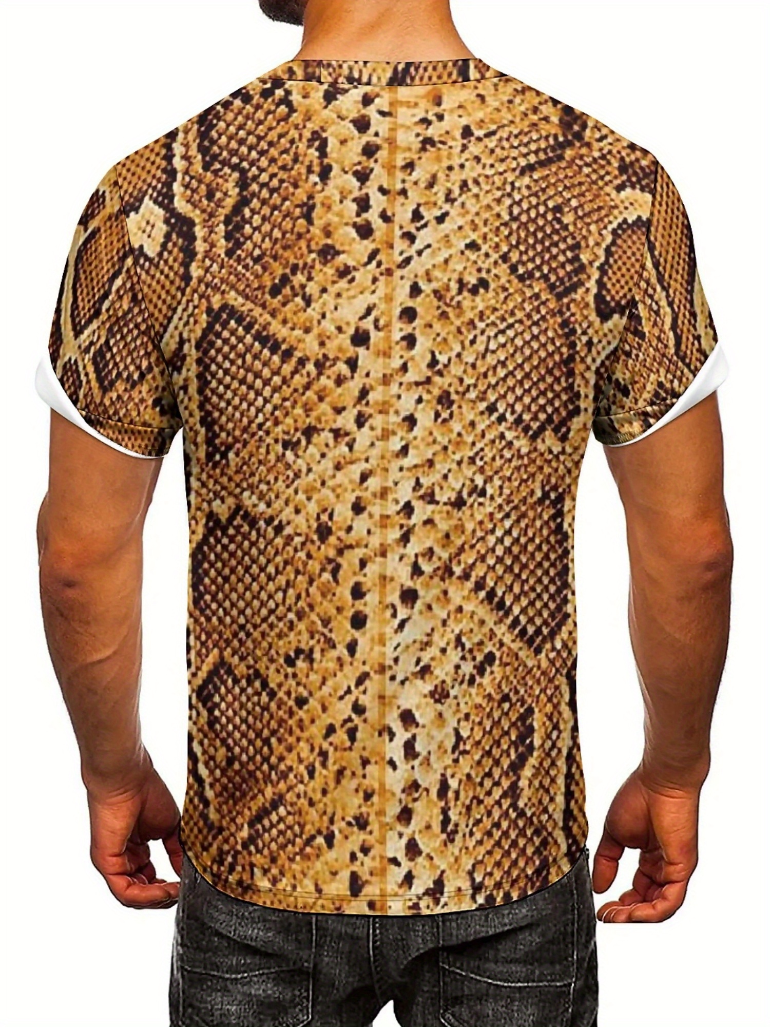 Men'S 3D Print Snake Graphic T - Tee Graphic Print บทวิจารณ์และราคา