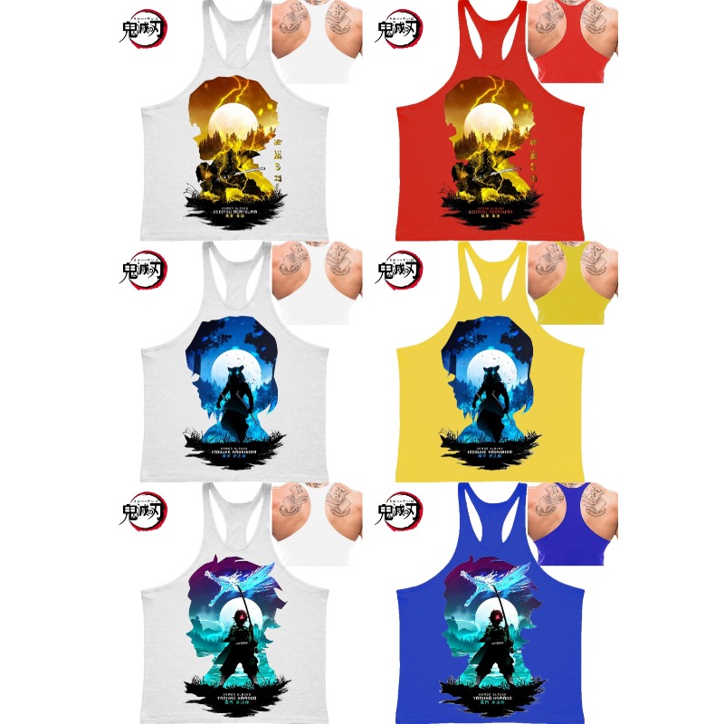 (Demon Slayer) GYM Mens Tank T - Tank Top Muscle บทวิจารณ์และราคา