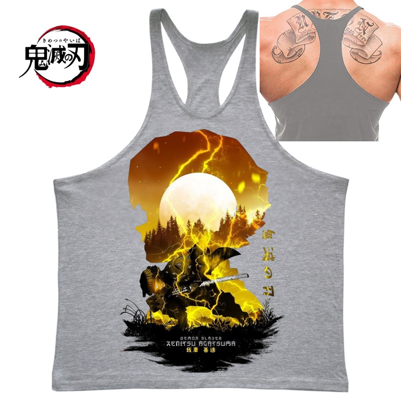 (Demon Slayer) GYM Mens Tank T - Tank Top Muscle บทวิจารณ์และราคา