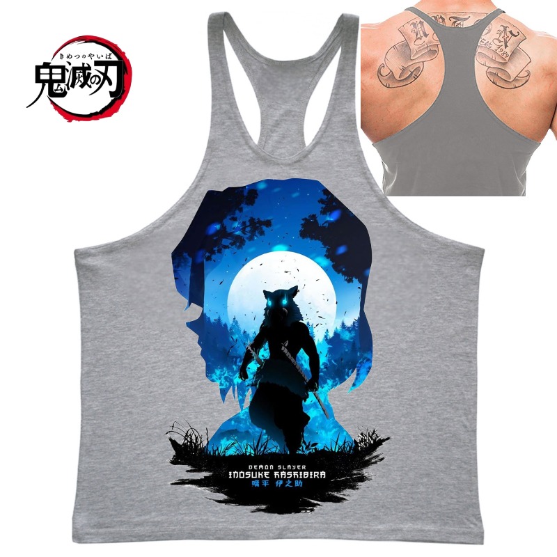 (Demon Slayer) GYM Mens Tank T - Tank Top Muscle บทวิจารณ์และราคา