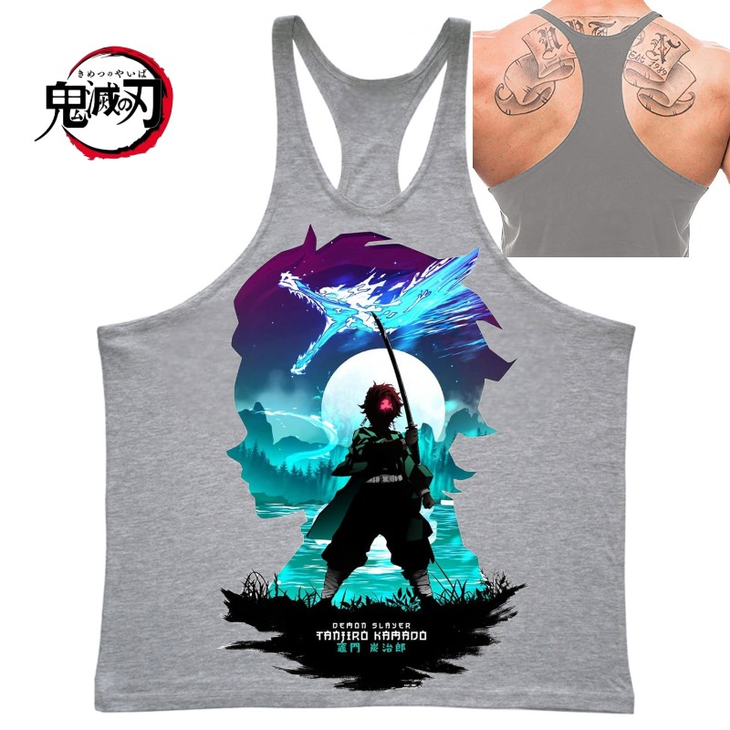 (Demon Slayer) GYM Mens Tank T - Tank Top Muscle บทวิจารณ์และราคา