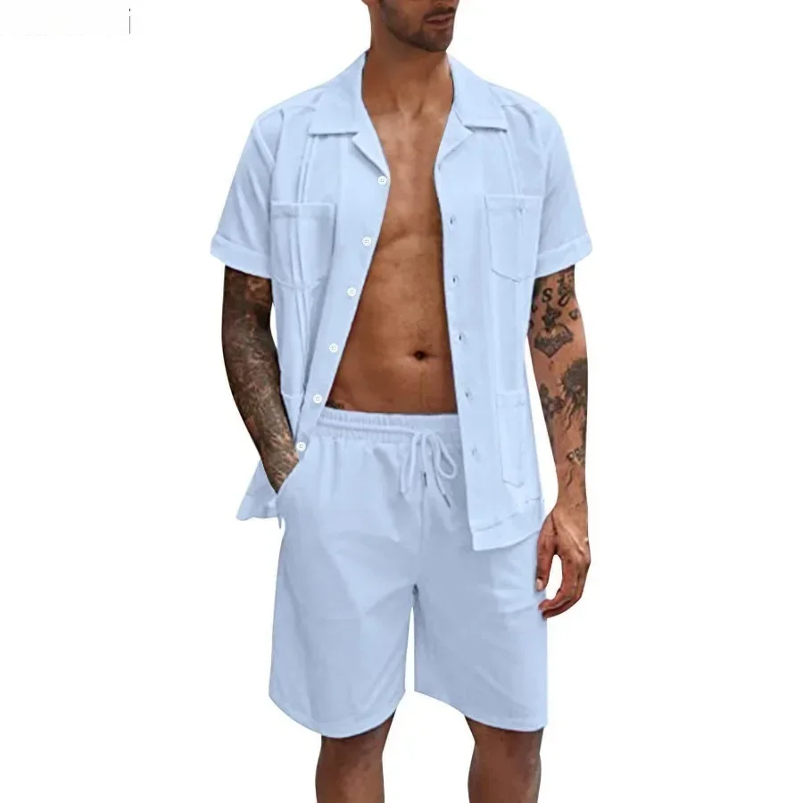 New Men's Summer Casual Sport  - Short Linen Drawstring บทวิจารณ์และราคา