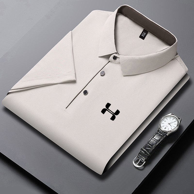 Men's Solid Color Short Sleeve - Polo Shirt Pique บทวิจารณ์และราคา